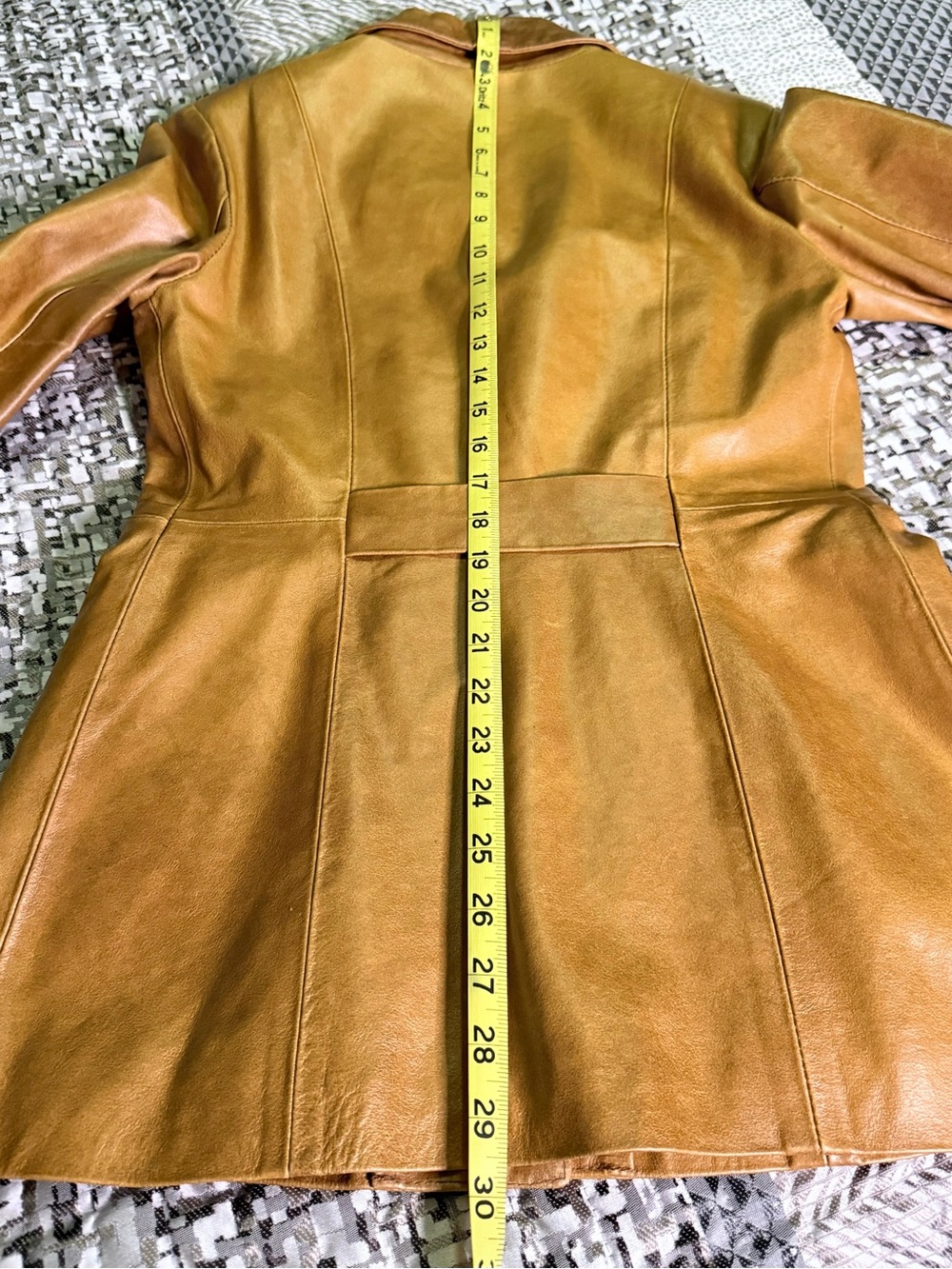 Vintage | Vera Pelle | Italian Leather Jacket | Women’s Size S | Camel Tan - Picture 9 of 12